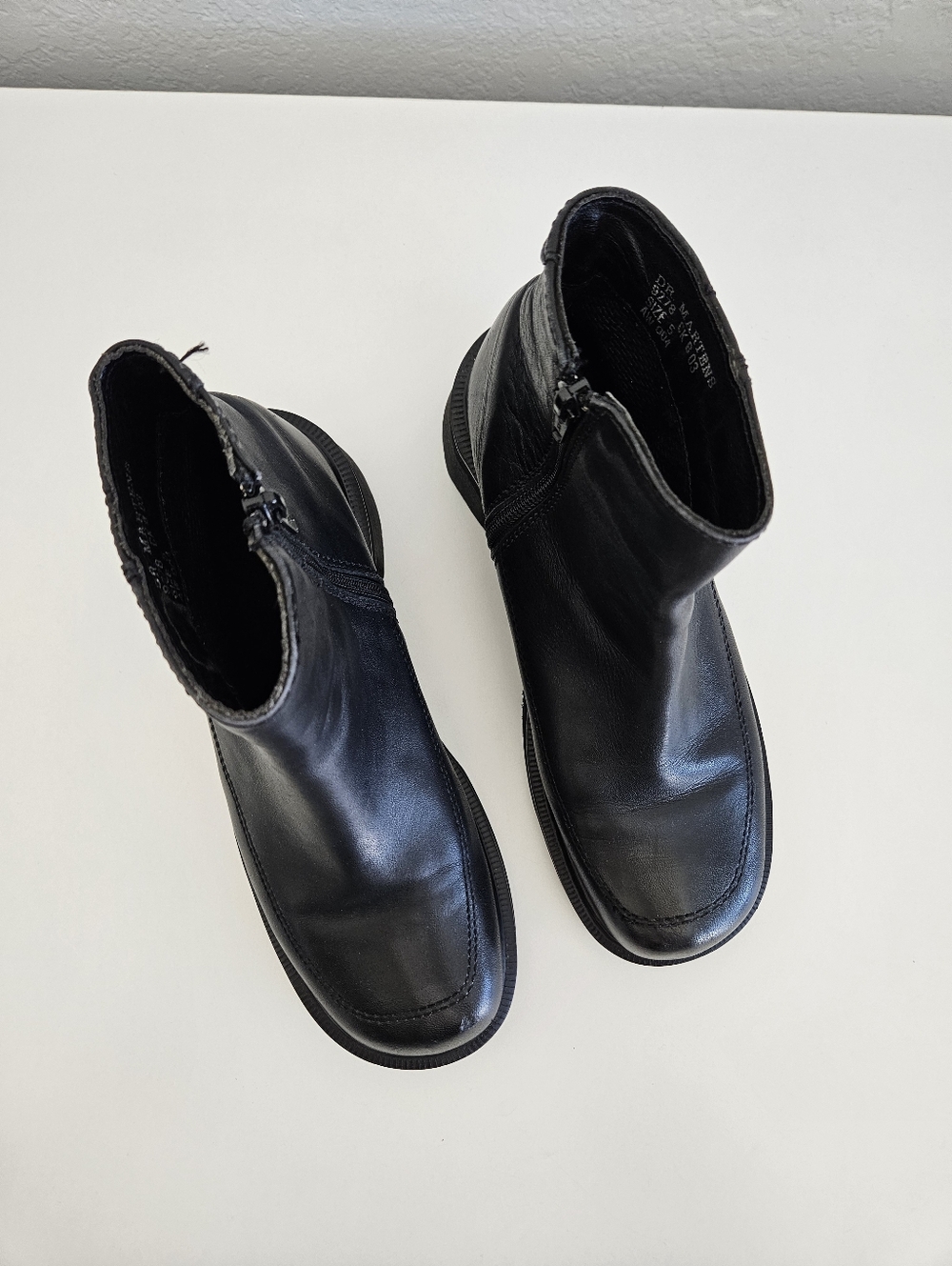 Dr. Martens Vintage 9278 Leather Made in England Black Platform Boots Women US 7 - Picture 5 of 11